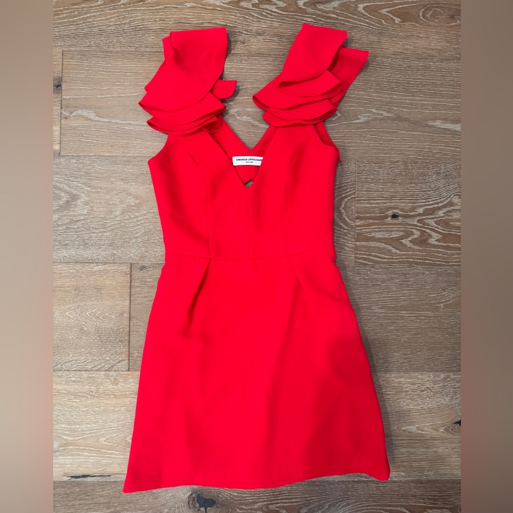 Amanda Uprichard Red Gimlet Mini Dress